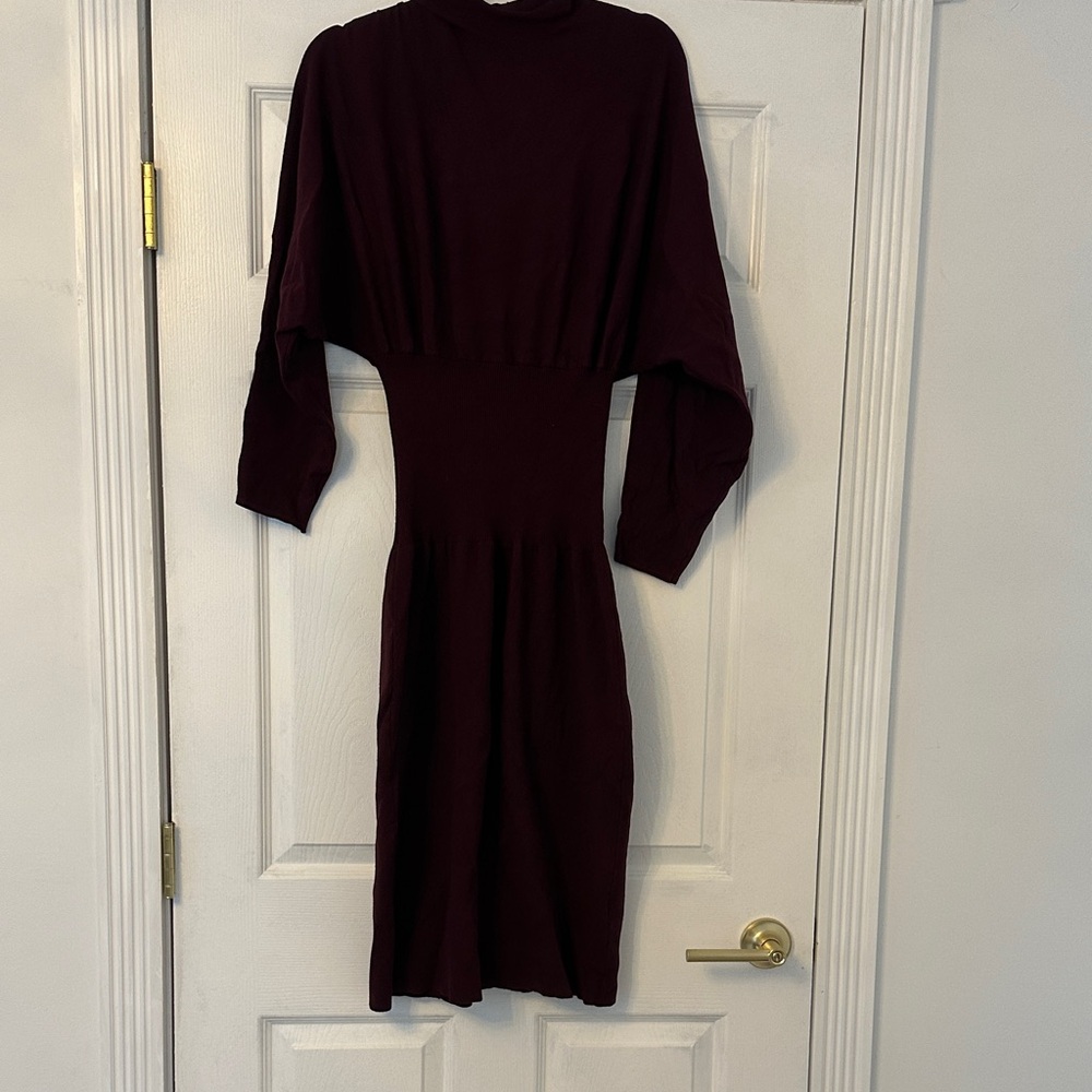 Ted Baker Deep Burgundy Long Sleeve Dress